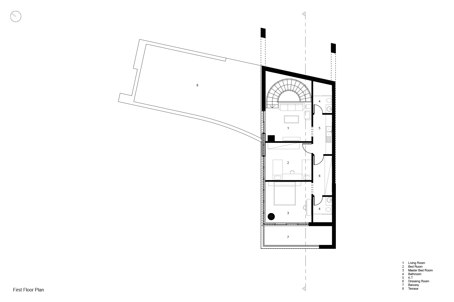 LA Chalet first floor plan