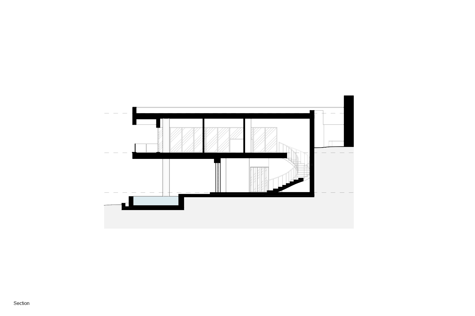 LA Chalet architectural section